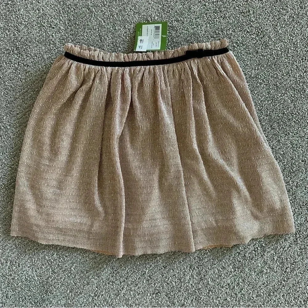 Kate Spade New York Skirt The Rules Gold Metallic Knit Skirt Size 10